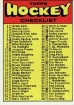 1971/1972 Topps / Checklist Card