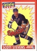 1991-92 Score Canadian Bilingual #307 Scott Stevens Crunch