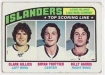 976-77 Topps #216 Long Island Lightning Clark Gillies Bryan Trottier Billy Harris