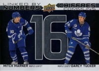 2023-24 Upper Deck Tim Hortons Greatest Duos Linked by Numbers #LN7 Mitch Marner / Darcy Tucker