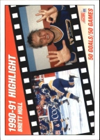 1991-92 Score Canadian Bilingual #302 Brett Hull 50/50