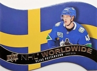 2020-21 Upper Deck NHL Worldwide Die Cut #WW5 Elias Pettersson