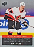 2021-22 Upper Deck Debut Dates #DD-7 Tim Stutzle