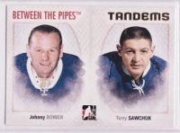 2006-07 Between The Pipes #135 Johny Bower Terry Sawchuk