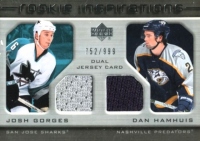 2005-06 Upper Deck Rookie Update #249 Josh Gorges JSY RC Dan Hamhuis JSY