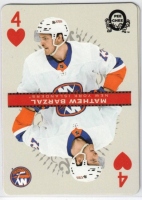 2021-22 O-Pee-Chee Playing Cards #4HEARTS Mathew Barzal 