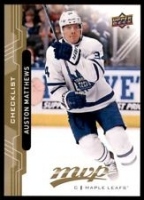 2018-19 Upper Deck MVP #100 Auston Matthews checklist 1-100