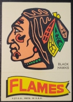 1973-74 Topps Team Stickers #6 Chicago Blackhawks / Flames