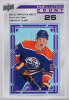 2022-23 Upper Deck Population Count 25 #PC55 Dylan Holloway