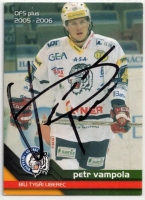 2005-06 Czech OFS #21 Petr Vampola + originln podpis