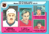 1979-80 O-Pee-Chee #2 Assist Leaders / Bryan Trottier / Guy Lafleur / Marce