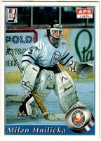 1995-96 Czech APS Extraliga #337 Milan Hnilika + originln podpis