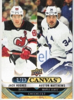 2024-25 Upper Deck UD Canvas #C210 Jack Hughes / Auston Matthews CL
