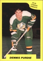 1989-90 7th Inning Sketch OHL #36 Dennis Purdie