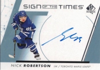2022-23 SP Authentic Sign of the Times #SOTTNR Nick Robertson F