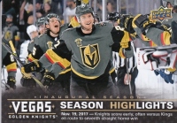 2017-18 Upper Deck Vegas Golden Knights Inaugural #42 Win Over Top Team SH