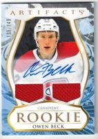 2023-24 Artifacts Material Autographs Gold #198 Owen Beck /149
