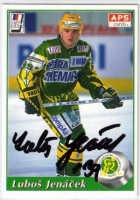 1995-96 Czech APS Extraliga #16 Lubo Jenek + originln popdpis 