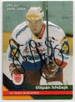 2005-06 Czech OFS #293 tpn  Hebejk + originln podpis