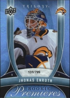 2009-10 Upper Deck Trilogy #124 Jhonas Enroth RC