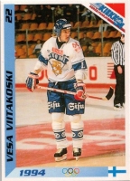 1994 Finnish Jaa Kiekko #22 Vesa Viitakoski