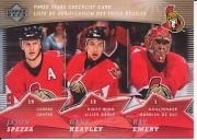 2007-08 McDonald's Upper Deck Three Stars Checklists #CL3 Jason Spezza / Dany Heatley / Ray Emery