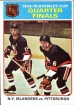 1975-76 Topps #4 Quarter Finals / Islanders / Pittsburgh