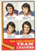 1974-75 O-Pee-Chee #141 Rangers Leaders Rod Gilbert Brad Park