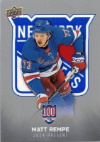 2025-26 Upper Deck New York Rangers Centennial Box Set #100 Matt Rempe
