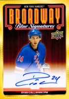 2025-26 Upper Deck New York Rangers Centennial Broadway Blue Signatures #BBSRC Ryan Callahan