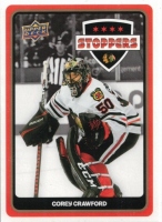 2025-26 Upper Deck Chicago Blackhawks Centennial Stoppers Gold #S5 Corey Crawford