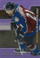 2001-02 BAP Signature Series Certified 50 #C58 Peter Forsberg
