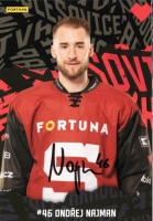 Klubov karta Sparta Praha Ondej Najman + originln podpis