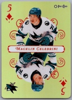 2025-26 O-Pee-Chee Playing Cards #5DIAMONDS Macklin Celebrini