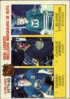 1980-81 O-Pee-Chee #161 Goals Leaders/ Danny Gare (1)/ Charlie Simmer (1)/ B. Stoughton (1)