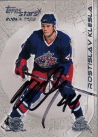 2000-01 Topps Stars #108 Rostislav Klesla RC + originln podpis