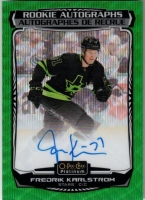 2022-23 O-Pee-Chee Platinum Rookie Autographs Emerald Surge #RFK Fredrik Karlstrom