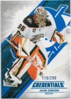 2024-25 Upper Deck Credentials Blue #36 John Gibson/299