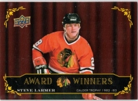 2025-26 Upper Deck Chicago Blackhawks Centennial Yellow #144 Steve Larmer AW