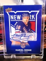 2025-26 Upper Deck New York Rangers Centennial Autographs Blue #28 Marcel Dionne SP