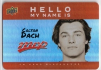 2025-26 Upper Deck MVP Hello My Name Is Stickers #HNI2 Colton Dach