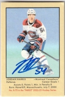 2022-23 Parkhurst Champions 51 Retros Autographs #R75 Jordan Harris