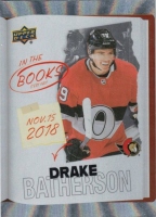 2024-25 Upper Deck Tim Hortons Rookie Retrospective In the Books #ITB9 Drake Batherson