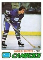 1977-78 O-Pee-Chee #295 Harold Snepsts